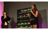 人気モデルの長谷川潤が15日、三洋電機が開催した新「Xacti(ザクティ)」発表会にイメージキャラクターとして登場した。の画像