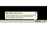 あたかもWindowsが発しているかのような偽装メッセージ（英語）の画像