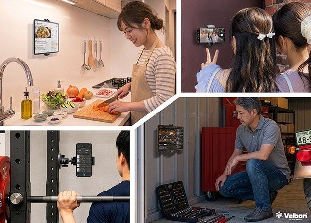 ハクバ、耐荷重30kgの磁石で固定するスマホ・タブレットホルダー発売