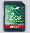 バッファロー、転送速度20Mバイト/sの2GバイトSDメモリーカード　着メロ3曲の無料ダウンロード権付き