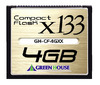 グリーンハウス、133倍速コンパクトフラッシュ「GH-CF XXシリーズ」　容量は256M〜4GB