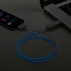 サンワサプライ、充電中に光が流れるiPad/iPhone/iPod用充電ケーブル