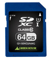 UHS-I対応で最大40MB/秒の高速転送が可能な容量64GBのSDカード