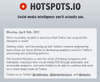 Twitterがソーシャルメディア分析の「Hotspots.Io」を買収