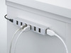 マグネットで固定できる7ポートUSBハブ——バスパワー＆セルフパワー対応