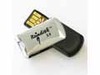 回転式キャップのUSBフラッシュメモリを2モデル——アクセントに蓮の花