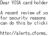 VISAをかたるフィッシングメールに注意〜フィッシング対策協議会