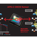 大型APS-Cサイズの1,230万画素CMOSセンサーの仕組み