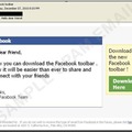 図7：Facebook Toolbarのダウンロードを促すスパムメール 