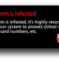 図4：不正プログラムへの感染を警告する画面 