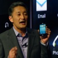 Xperiaの新製品を発表するソニー代表執行役副社長の平井一夫氏