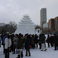 第63回さっぽろ雪まつり。会津鶴ヶ城