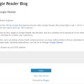 「Official Google Reader Blog」での発表