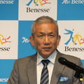 経営方針説明会での原田泳幸氏（2014年7月2日）