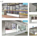 商店・地下鉄の駅出入り口・マンション・駐車場など公共性の高い施設での設置が想定される（画像は同社web上での設置イメージ）。