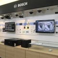 人工知能を活用したインテリジェント機能を備えたボッシュのネットワークカメラの展示スペース（撮影：防犯システムNAVI取材班）