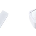 Z-Waveセンサー 外観イメージ(左：開閉センサー 右：マルチセンサー)。センサーいずれか1台とゲートウェイのセットで初期費用無料で月額500円から利用可能だ（画像はプレスリリースより）