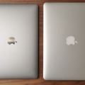 本体のサイズは左側の新しいMacBook Proがコンパクト化を実現
