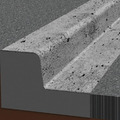 日本国内の一般的な縁石は直角に近いものが多く、縁石へのアプローチはドライバーの技量頼みになるとともに、タイヤへのダメージも大きい（画像はプレスリリースより）