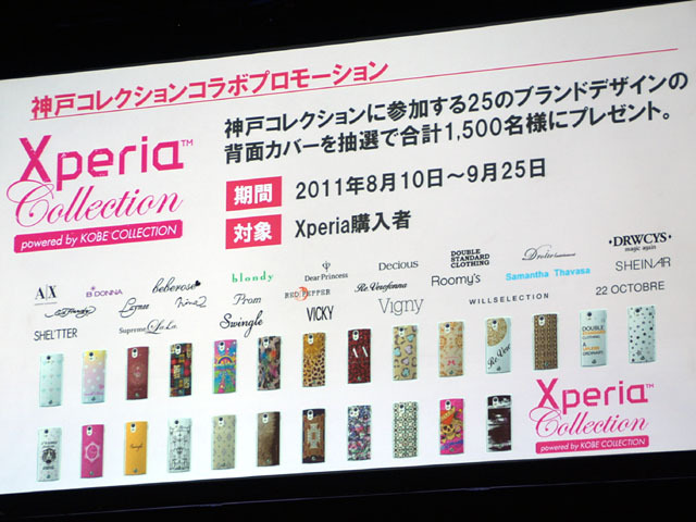 ファッションイベント「神戸コレクション」に出展する25ブランドがデザインした背面カバーを合計1500名にプレゼントするキャンペーンを実施