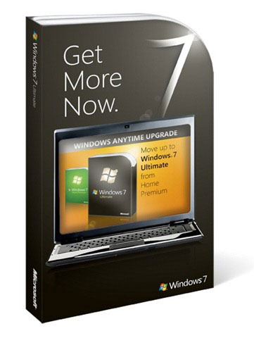 Windows 7 Home Premium to Windows 7 Ultimate（写真は英語版）