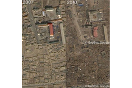 米Google、中国被災地の衛星画像を公開――支援ページも立ち上げ 画像