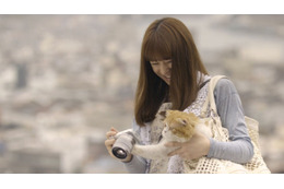 北川景子が愛猫に笑顔……新CM＆特別映像を先行公開 画像