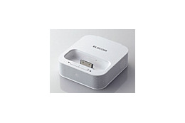 エレコム、AC電源/乾電池駆動と充電が可能なDockコネクタ対応ipod専用小型スピーカー 画像
