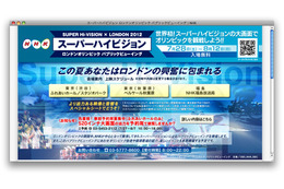 【ロンドンオリンピック】スーパーハイビジョンのパブリックビューイング NHK 画像