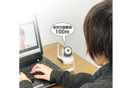 ビデオチャットはもちろん別室のペット・赤ちゃんを確認できるワイヤレスWebカメラ 画像