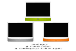 シャープ、Miracast対応などスマホとの連携強化した24V型液晶テレビ「スマホライフAQUOS」 画像