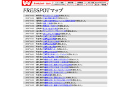 [FREESPOT] 新潟県のポケットカーズ 三条店など3か所にアクセスポイントを追加 画像