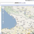 じつはグルジアも、ほとんど地図情報が表示されない地域だ