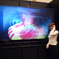 3D対応のプロジェクションテレビ（北米で発売中のものを参考展示）