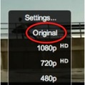 4K閲覧の際は、動画サイズのプルダウンにて「Original」を選択