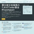 「震災被災地復興のためのTwitter募金」トップページ