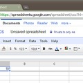 「Google Docs」では、Office同様にスプレッドシートを作成できる
