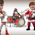 『Santa Claus Is Comin’To Town』のキャラクター達と共演するジャスティン・ビーバー（左）