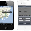 測定値をGoogleマップやSNS上で共有するイメージ（iPhone/iPod touchは別売）