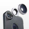 「iPhone5 カメラレンズキット（マクロレンズ＆魚眼レンズセット・接写4倍・魚眼0.28倍）　400-CAM028」