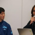 「KOMATTI-MIRAI RACING」チーム代表の岸本吉広氏と、グッドスマイルレーシング代表の安藝貴範氏