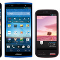 ソフトバンクモバイルの2013年夏モデルスマートフォン。左から左から「AQUOS PHONE Xx 206SH」「ARROWS A 202F」「AQUOS PHONE ss 205SH」「DIGNO R 202K」