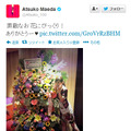 ファンから贈られた花をTwitterで公開した前田敦子