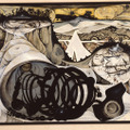 中村 宏《島［旧題《沖縄島》］》1956年油彩、カンヴァス130×162 cm 浜松市美術館蔵