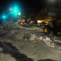 市役所周辺は夕方から除雪車作業