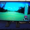 コンセプト映像その3。ゴルフショットの位置を表示させ、プレイヤーと情報共有するイメージ