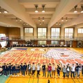 東深沢中学校による段ボールアート