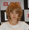 映画『ルーシー』公開直前イベントで金髪姿を披露した川栄李奈