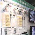 DXアンテナブースの「ハイビジョンみまもりシステム」のデモ展示。実際の撮影映像が流されていた