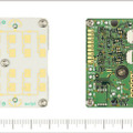 マイクロ波センサモジュール　＜DC6M4JN3000＞。信号処理基板は、30.0mm×46.5mm×5.0mmとかなり小型（画像はプレスリリースより）